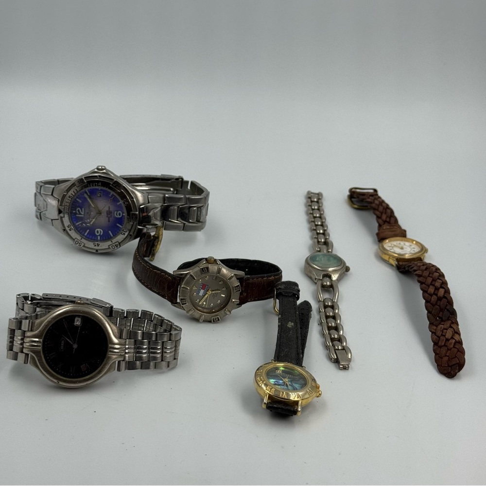 Watches For Parts or Repair 6 Watches Various 90’s Brands Poor Condition